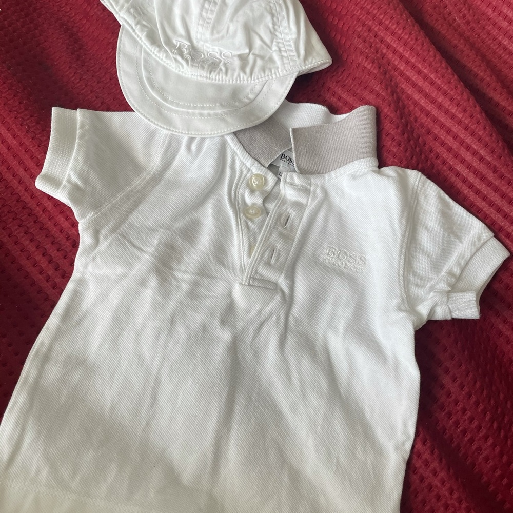6 months baby Hugo Boss hat and top